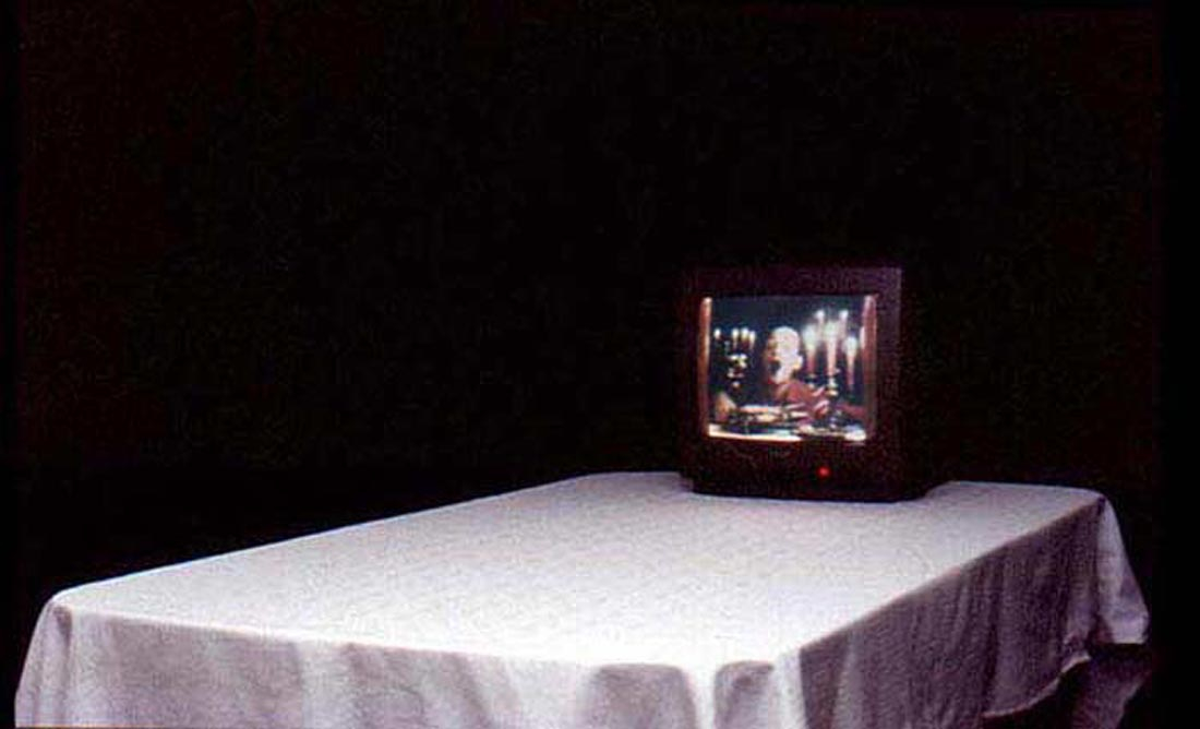 Installation of 'Aperitif' at Camberwell Artsweek 5 at the Conductor's Hallway, 1999
