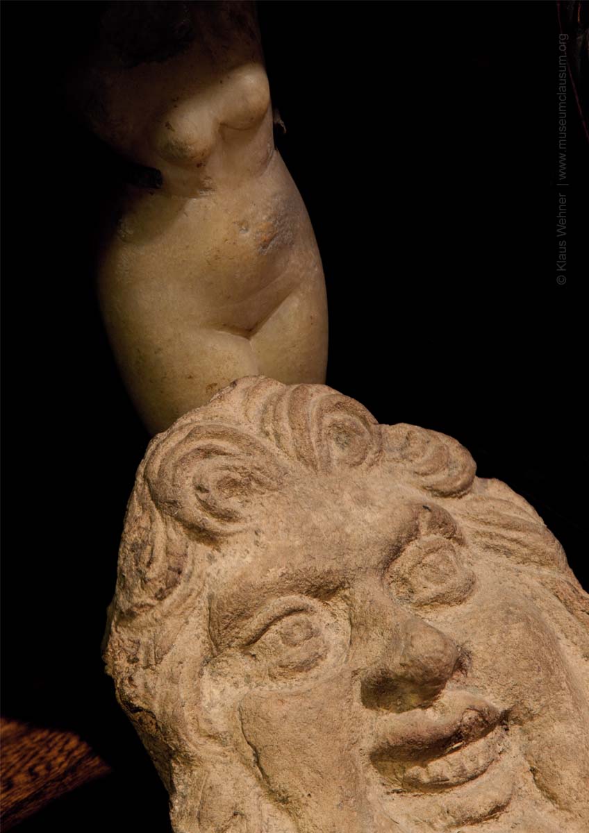 Close up on selected small scale ancient sculptures from Sigmund Freud's collection