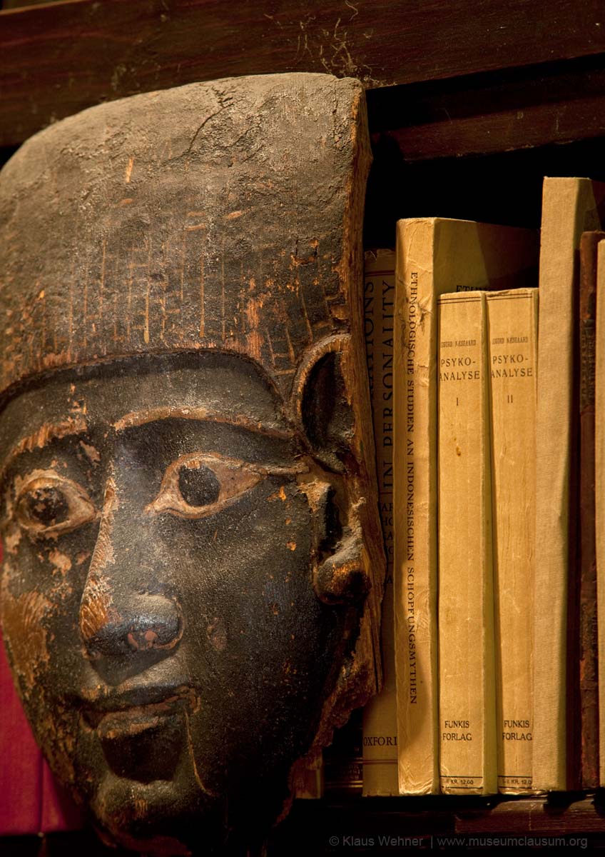 Close up on selected small scale ancient sculptures from Sigmund Freud's collection