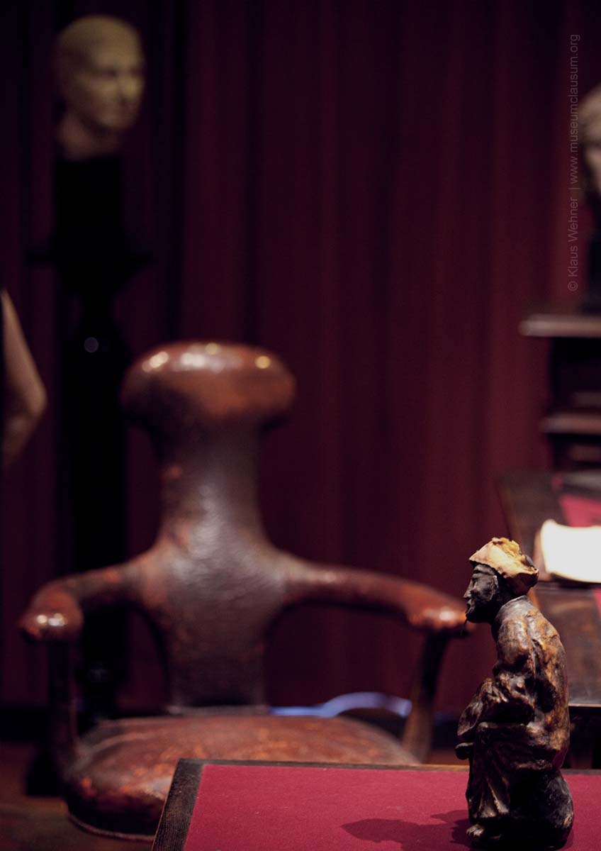 Close up on selected small scale ancient sculptures from Sigmund Freud's collection