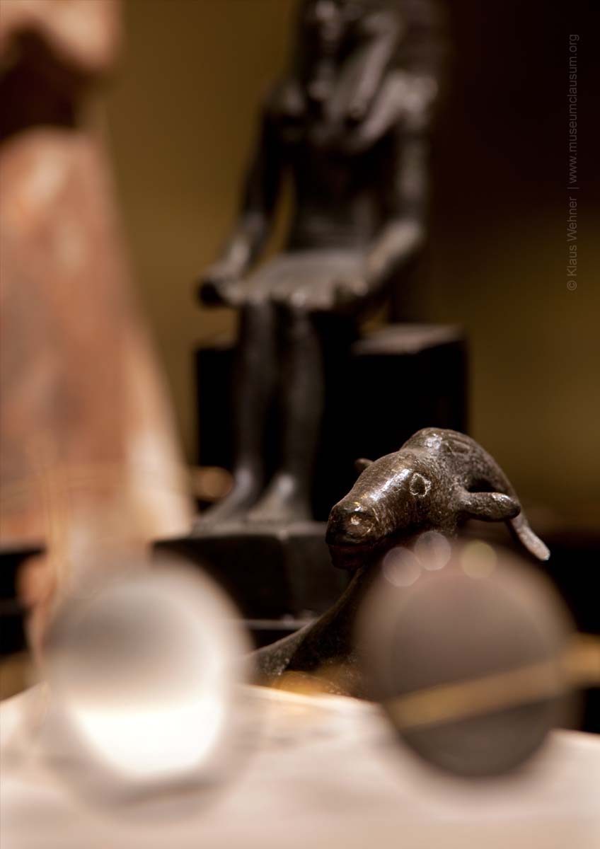 Close up on selected small scale ancient sculptures from Sigmund Freud's collection